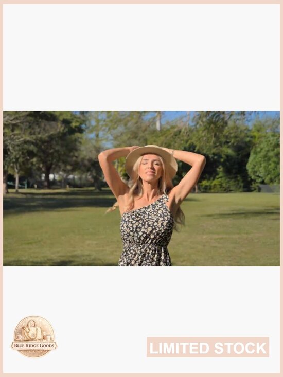 Wide Brim Straw Boater Hat Foldable Packable Beach Hat Summer Travel Essential